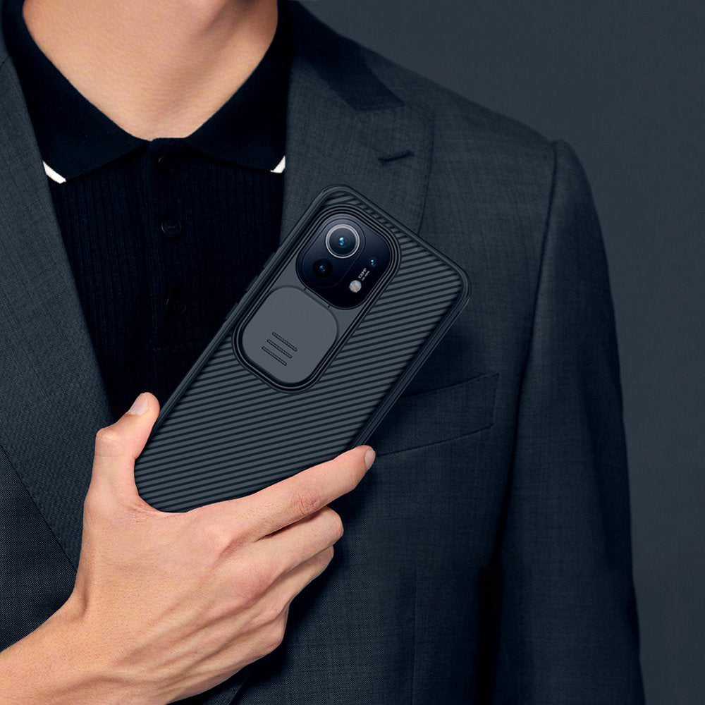 Калъф с Плъзгач за Камера за Xiaomi Mi 11, Nillkin CamShield Case, Черен (5)