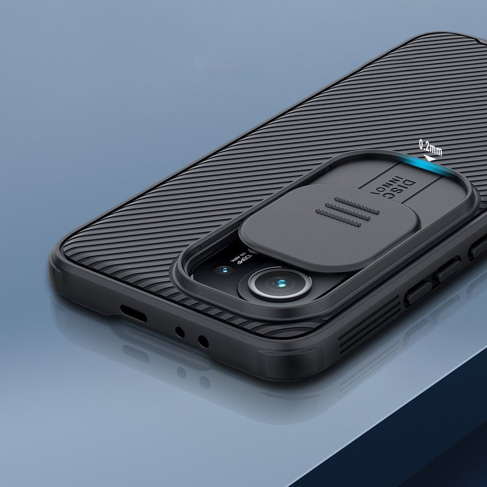 Калъф с Плъзгач за Камера за Xiaomi Mi 11, Nillkin CamShield Case, Черен (3)