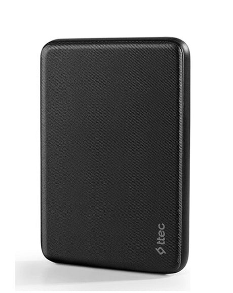 Външна Батерия Компактна, Ttec Power Bank 5000mAh, Черен
