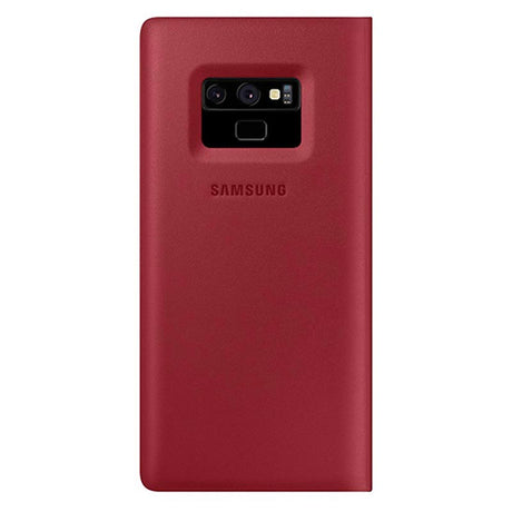 Оригинален Кожен Калъф за Samsung Note 9, Leather View Cover Book Case EF-WN960LREGWW, Червен (4)