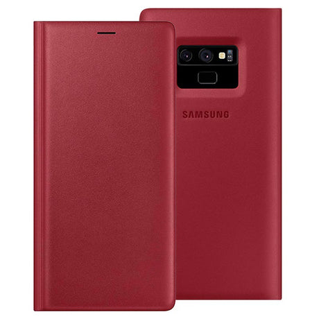 Оригинален Кожен Калъф за Samsung Note 9, Leather View Cover Book Case EF-WN960LREGWW, Червен (2)