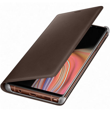 Оригинален Кожен Калъф за Samsung Note 9, Leather View Cover Book Case EF-WN960LAE, Кафяв