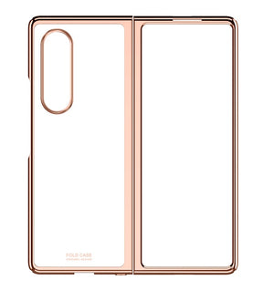 Поликарбонатен Калъф за Samsung Galaxy Z Fold 3, Electroplating Frame Case, Златист