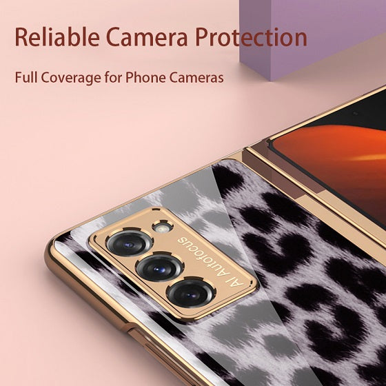 Луксозен Калъф за Samsung Galaxy Z Fold 2, GKK Mirror Leopard Case, Цветен (4)