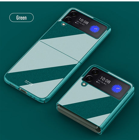 Луксозен Калъф за Samsung Galaxy Z Flip 3, Piano Paint Case, Зелен (2)