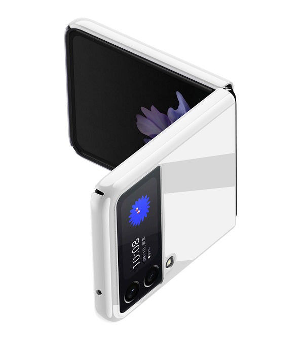 Луксозен Калъф за Samsung Galaxy Z Flip 3, Piano Paint Case, Бял (2)