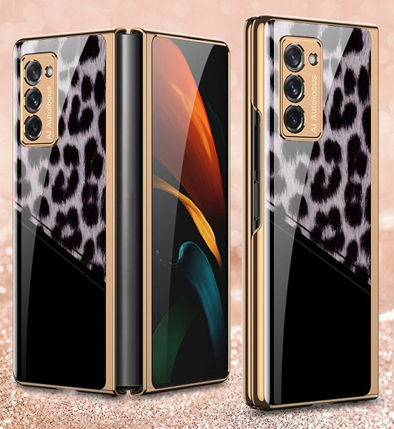 Луксозен Калъф за Samsung Galaxy Z Fold 2, GKK Mirror Leopard Case, Цветен (5)