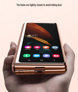 Поликарбонатен Калъф за Samsung Galaxy Z Fold 3, Electroplating Frame Case, Златист (4)