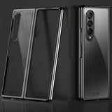 Поликарбонатен Калъф за Samsung Galaxy Z Fold 3, Electroplating Frame Case, Черен (5)