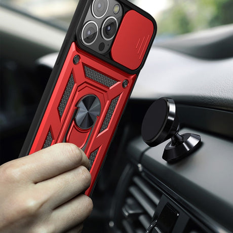 Калъф със Стойка-Пръстен за iPhone 13 Pro, Kickstand Camera Case, Черен (3)