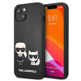 Луксозен Калъф за iPhone 13 Mini, Karl Lagerfeld Karl & Choupette Case, Черен