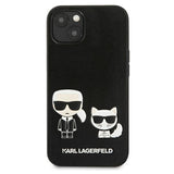 Луксозен Калъф за iPhone 13 Mini, Karl Lagerfeld Karl & Choupette Case, Черен (3)