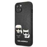 Луксозен Калъф за iPhone 13 Mini, Karl Lagerfeld Karl & Choupette Case, Черен (2)