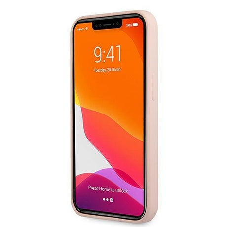 Луксозен Калъф за iPhone 13 Mini, Karl Lagerfeld Silicone Iconic Case, Розов (5)
