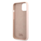 Луксозен Калъф за iPhone 13, Karl Lagerfeld Silicone Iconic Case, Розов (6)