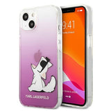 Луксозен Калъф за iPhone 13 Mini, Karl Lagerfeld Choupette Fun Case, Розов