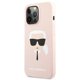 Луксозен Калъф за iPhone 13 Pro, Karl Lagerfeld Silicone Iconic Case, Розов (2)
