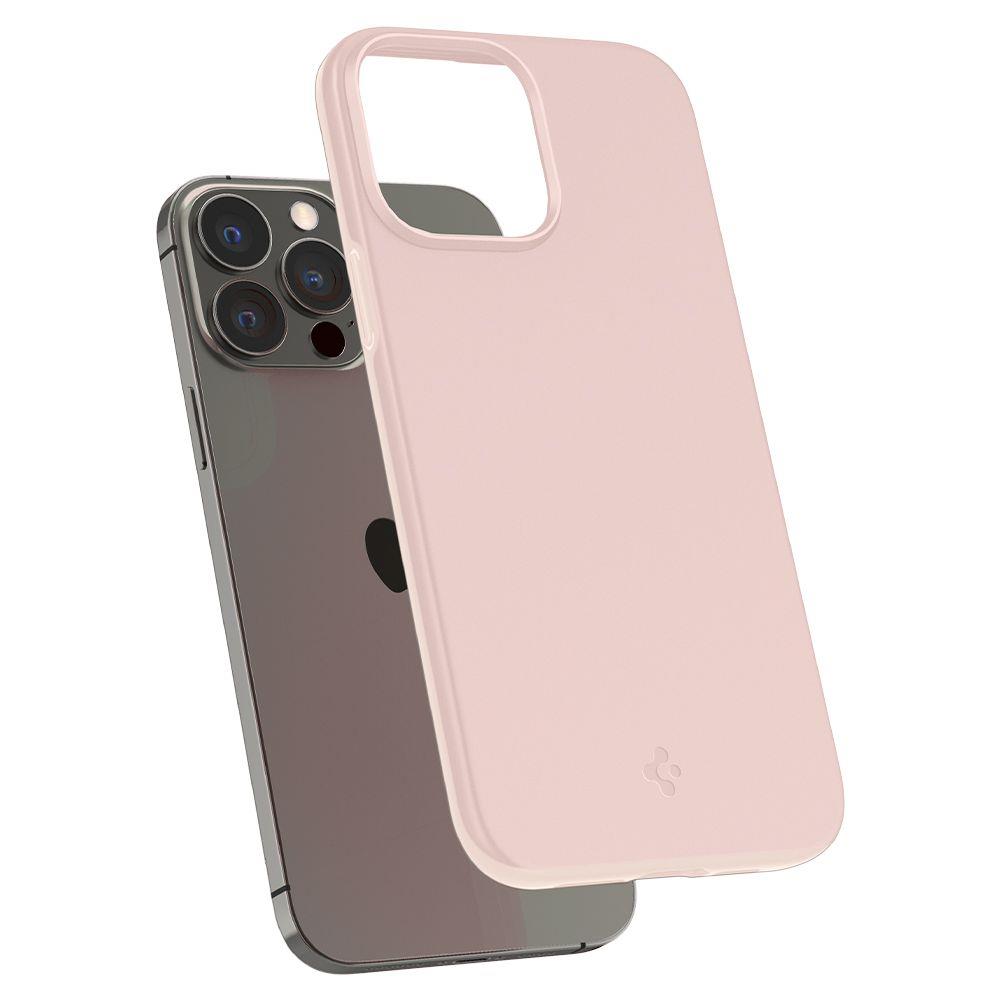 Противоударен Калъф за iPhone 13 Pro, Spigen Thin Fit Case, Розов (4)