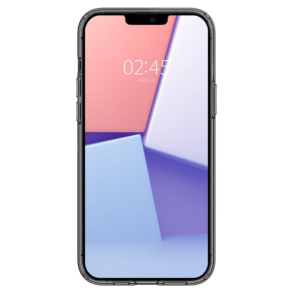 Противоударен Силиконов Калъф за iPhone 13 Pro, Spigen Liquid Crystal Case, Черен (5)