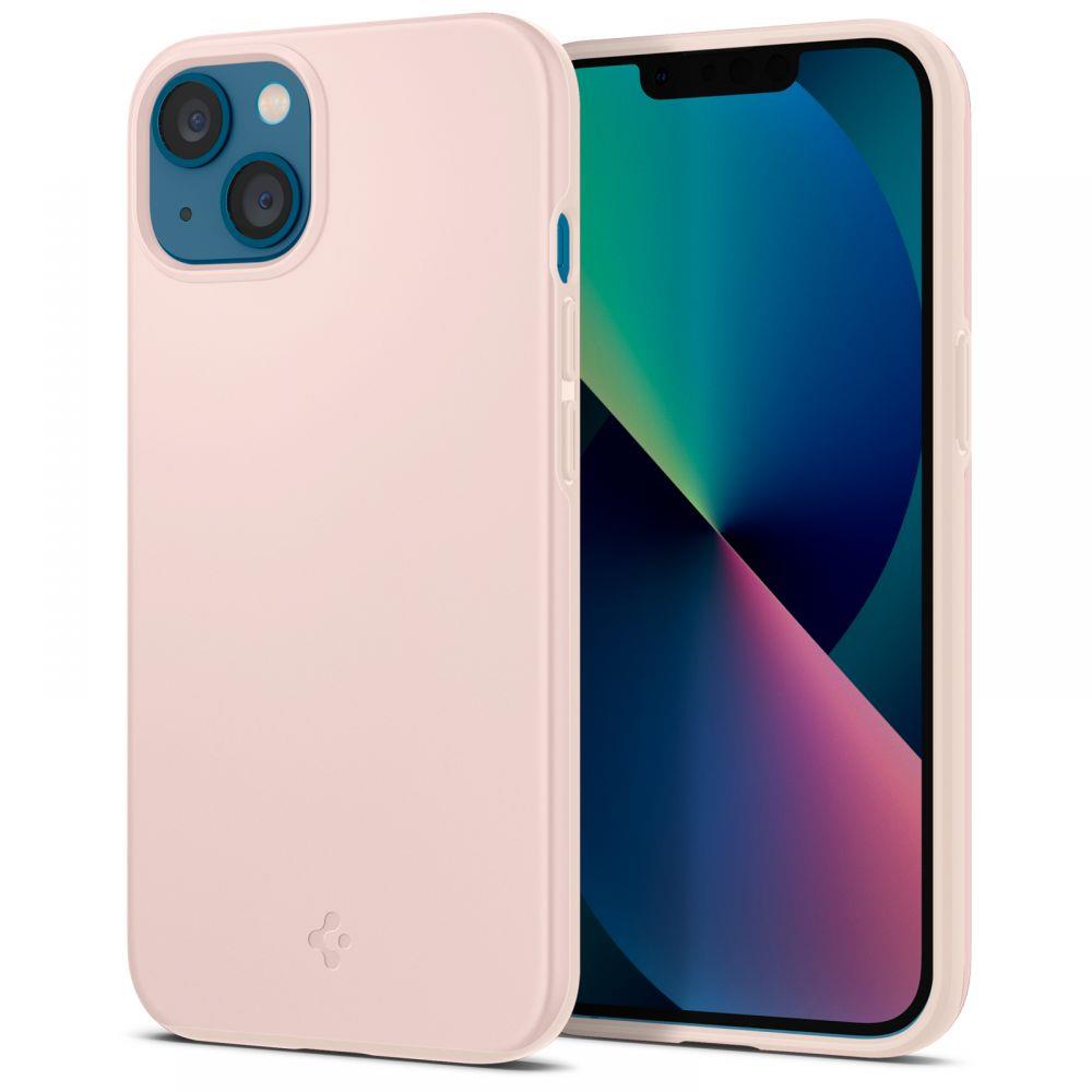 Противоударен Калъф за iPhone 13 Mini, Spigen Thin Fit Case, Розов