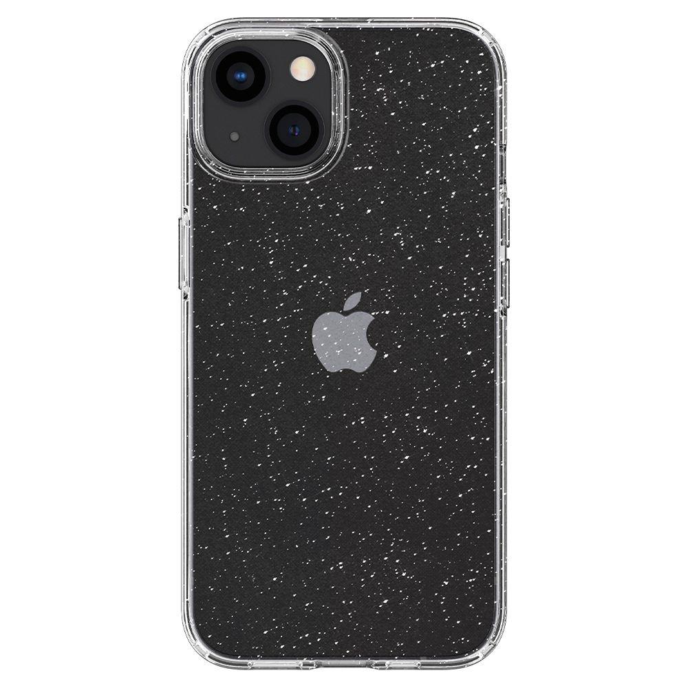 Противоударен Блестящ Калъф за iPhone 13, Spigen Liquid Crystal Glitter Quartz Case, Прозрачен (6)
