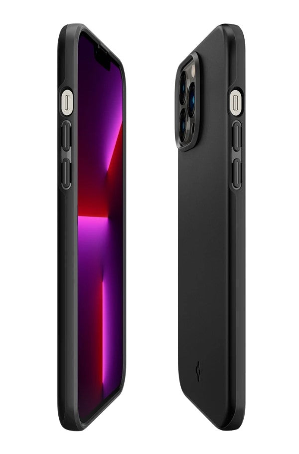 Противоударен Калъф за iPhone 13 Pro Max, Spigen Thin Fit Case, Черен (2)