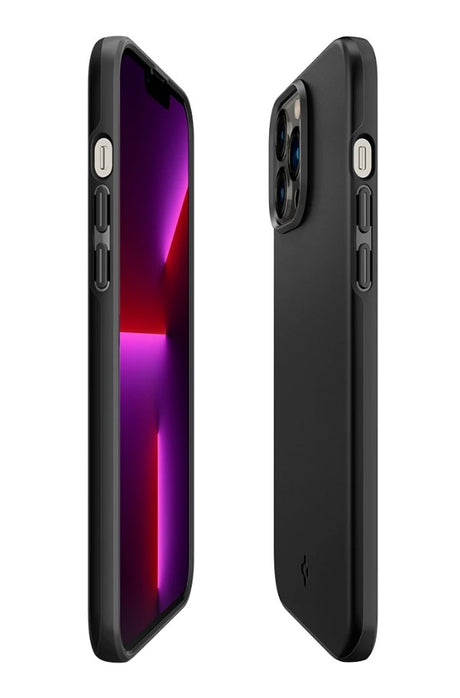 Противоударен Калъф за iPhone 13 Pro Max, Spigen Thin Fit Case, Черен (2)