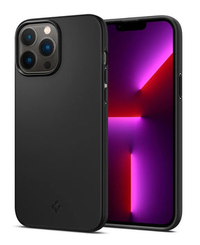 Противоударен Калъф за iPhone 13 Pro Max, Spigen Thin Fit Case, Черен