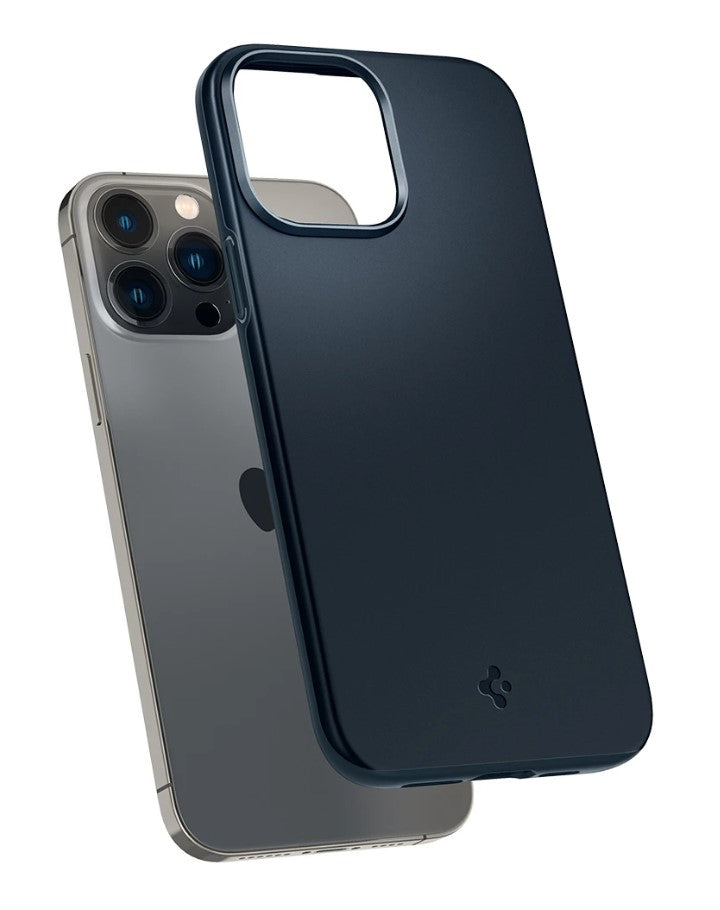 Противоударен Калъф за iPhone 13 Pro Max, Spigen Thin Fit Case, Син (5)