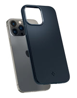 Противоударен Калъф за iPhone 13 Pro Max, Spigen Thin Fit Case, Син (5)