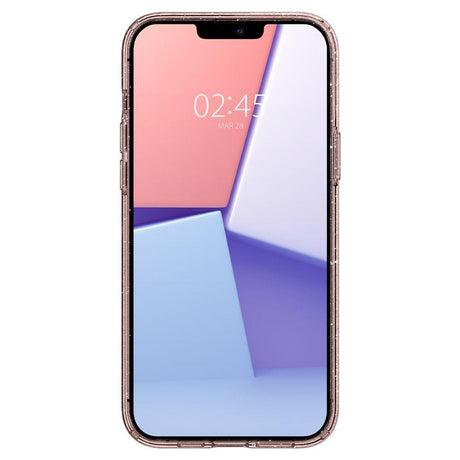 Противоударен Блестящ Калъф за iPhone 13 Pro Max, Spigen Liquid Crystal Glitter Quartz Case, Розов (5)