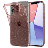 Противоударен Блестящ Калъф за iPhone 13 Pro Max, Spigen Liquid Crystal Glitter Quartz Case, Розов (2)