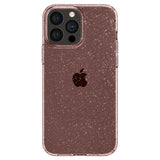 Противоударен Блестящ Калъф за iPhone 13 Pro Max, Spigen Liquid Crystal Glitter Quartz Case, Розов
