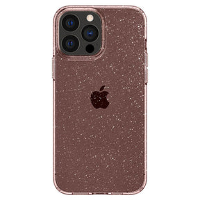 Противоударен Блестящ Калъф за iPhone 13 Pro Max, Spigen Liquid Crystal Glitter Quartz Case, Розов
