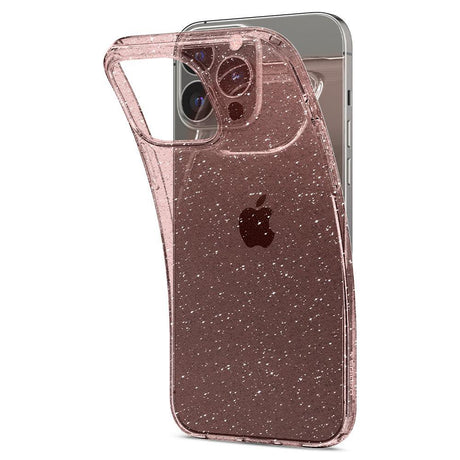 Противоударен Блестящ Калъф за iPhone 13 Pro Max, Spigen Liquid Crystal Glitter Quartz Case, Розов (4)