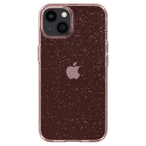 Противоударен Блестящ Калъф за iPhone 13, Spigen Liquid Crystal Glitter Quartz Case, Розов