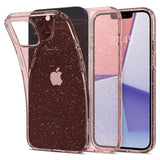 Противоударен Блестящ Калъф за iPhone 13, Spigen Liquid Crystal Glitter Quartz Case, Розов (2)