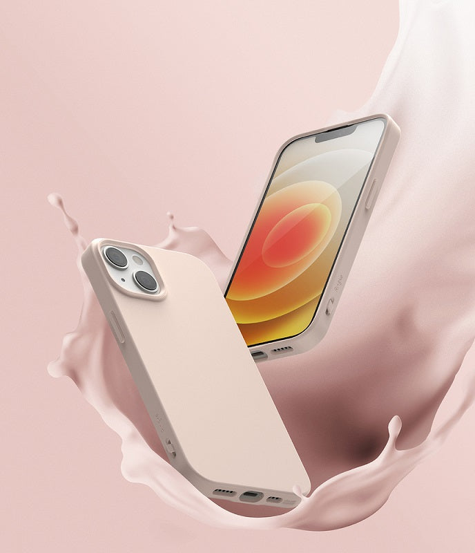 Противоударен Силиконов Калъф за iPhone 13, Ringke Air S Case, Розов (3)
