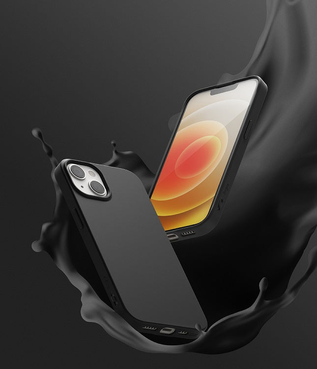 Противоударен Силиконов Калъф за iPhone 13, Ringke Air S Case, Черен (5)