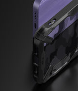 Противоударен Хибриден Калъф за iPhone 13, Ringke Fusion X Camouflage Case, Черен (6)
