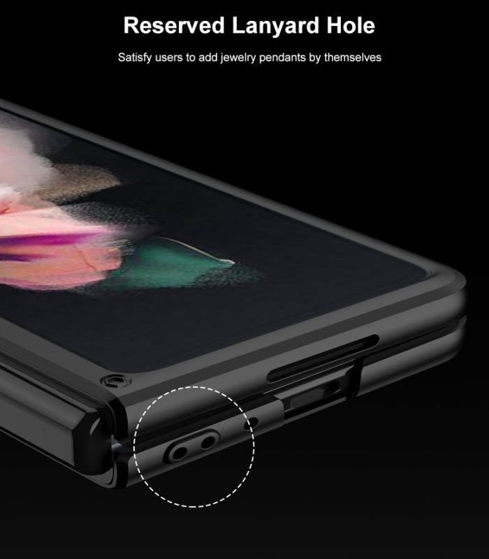 Калъф с Метална Поставка за Samsung Z Fold 3, GKK KickStand Case, Черен (4)