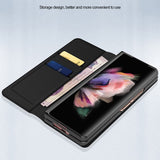 Кожен Калъф 2в1 за Samsung Z Fold 3, GKK Split Leather Case, Кафяв (3)