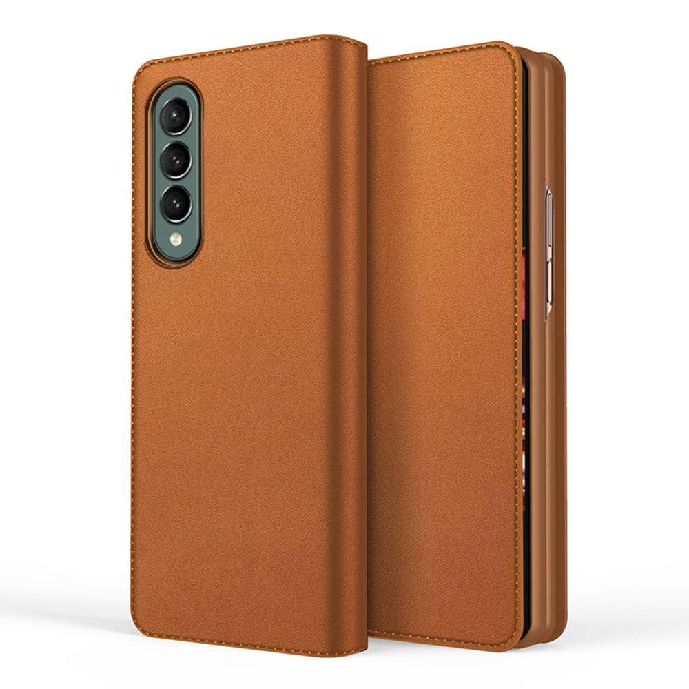 Кожен Калъф 2в1 за Samsung Z Fold 3, GKK Split Leather Case, Кафяв