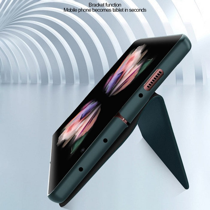Кожен Калъф 2в1 за Samsung Z Fold 3, GKK Split Leather Case, Зелен (3)