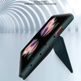 Кожен Калъф 2в1 за Samsung Z Fold 3, GKK Split Leather Case, Зелен (3)
