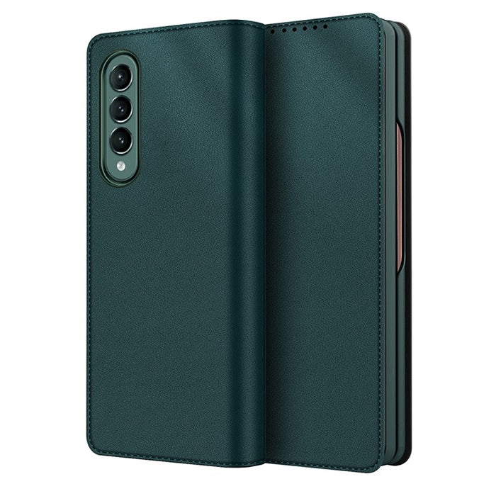 Кожен Калъф 2в1 за Samsung Z Fold 3, GKK Split Leather Case, Зелен