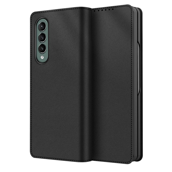 Кожен Калъф 2в1 за Samsung Z Fold 3, GKK Split Leather Case, Черен