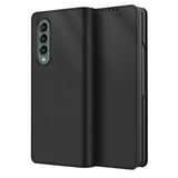 Кожен Калъф 2в1 за Samsung Z Fold 3, GKK Split Leather Case, Черен