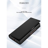 Кожен Калъф 2в1 за Samsung Z Fold 3, GKK Split Leather Case, Черен (4)