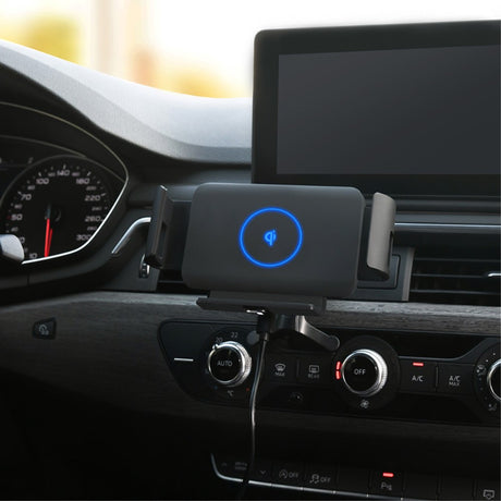 Стойка за Кола с Безжично Зареждане за Samsung Z Fold, GKK Car Holder 10w, Черен (5)